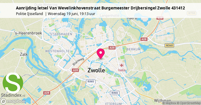 Aanrijding letsel Van Wevelinkhovenstraat Burgemeester Drijbersingel Zwolle 431412