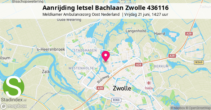 Aanrijding letsel Bachlaan Zwolle 436116