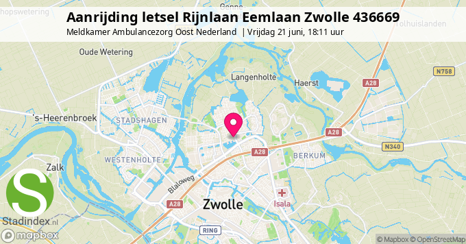 Aanrijding letsel Rijnlaan Eemlaan Zwolle 436669