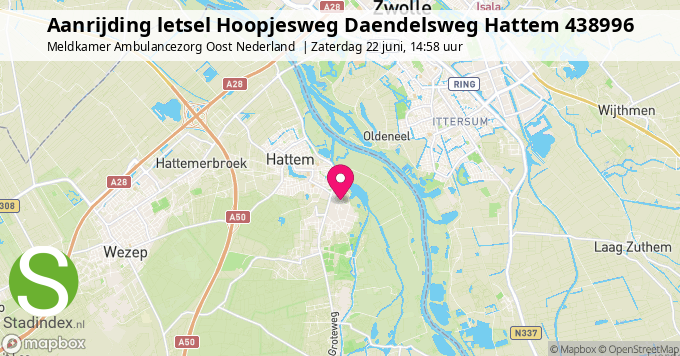 Aanrijding letsel Hoopjesweg Daendelsweg Hattem 438996