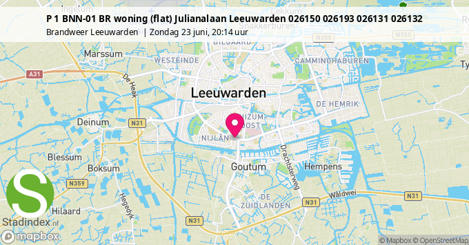 P 1 BNN-01 BR woning (flat) Julianalaan Leeuwarden 026150 026193 026131 026132