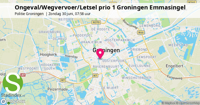 Ongeval/Wegvervoer/Letsel prio 1 Groningen Emmasingel