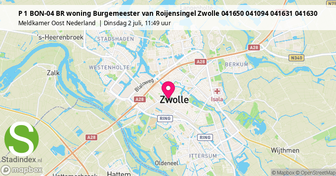 P 1 BON-04 BR woning Burgemeester van Roijensingel Zwolle 041650 041094 041631 041630