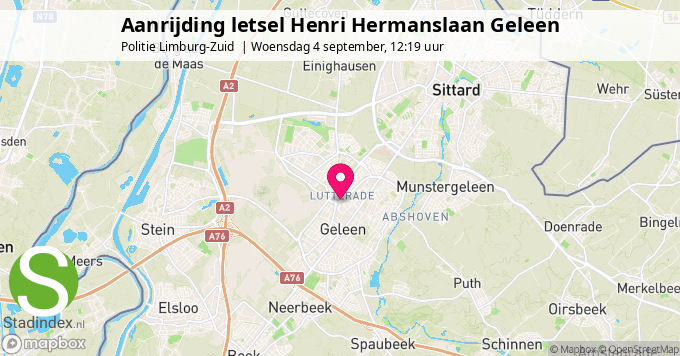 Aanrijding letsel Henri Hermanslaan Geleen