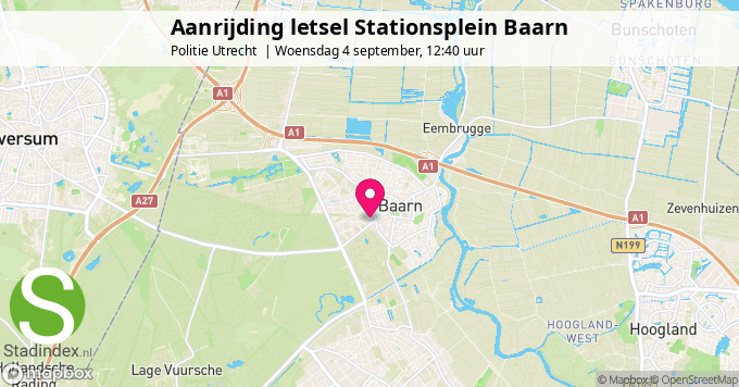 Aanrijding letsel Stationsplein Baarn