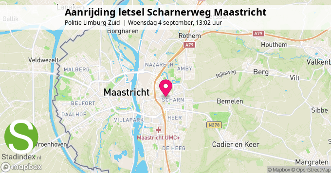 Aanrijding letsel Scharnerweg Maastricht