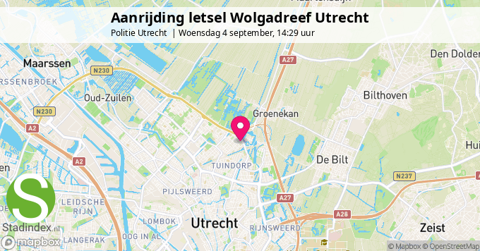 Aanrijding letsel Wolgadreef Utrecht