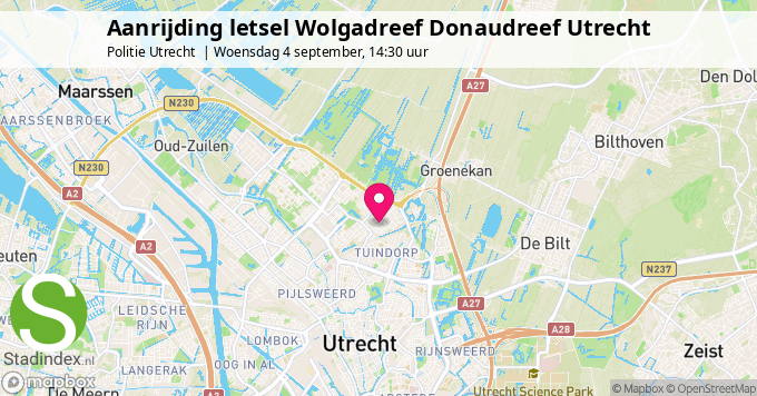 Aanrijding letsel Wolgadreef Donaudreef Utrecht