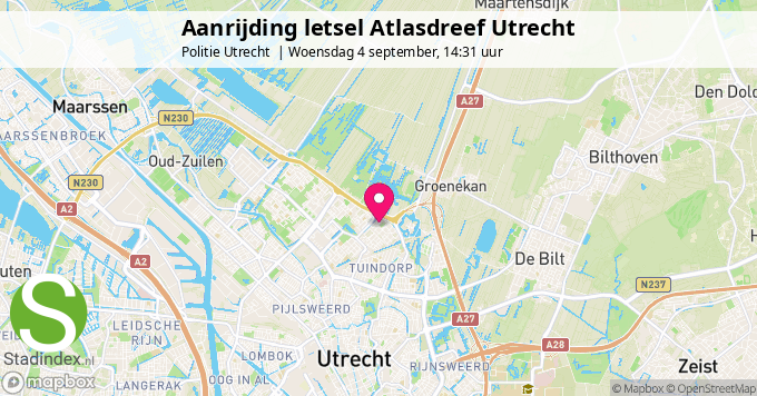 Aanrijding letsel Atlasdreef Utrecht