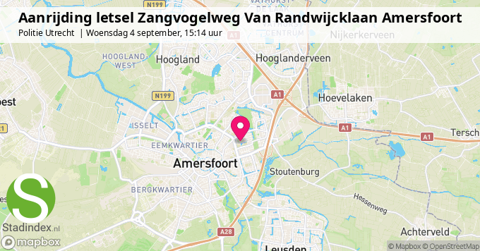 Aanrijding letsel Zangvogelweg Van Randwijcklaan Amersfoort