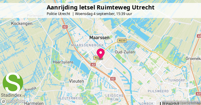 Aanrijding letsel Ruimteweg Utrecht