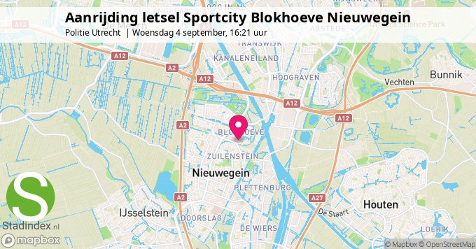 Aanrijding letsel Sportcity Blokhoeve Nieuwegein