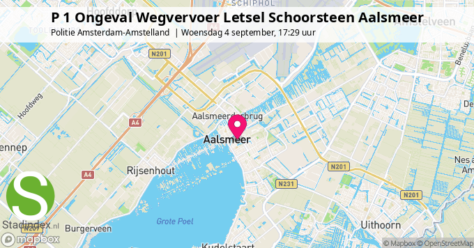 P 1 Ongeval Wegvervoer Letsel Schoorsteen Aalsmeer