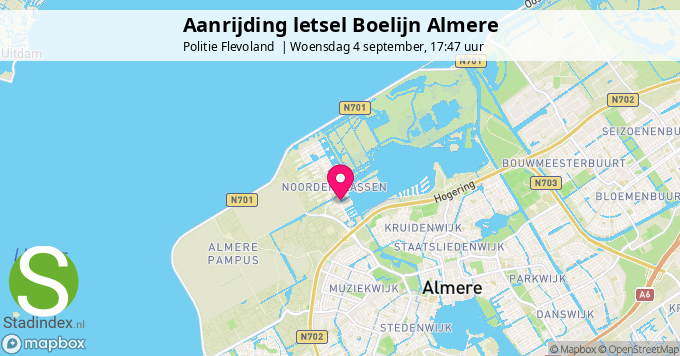 Aanrijding letsel Boelijn Almere