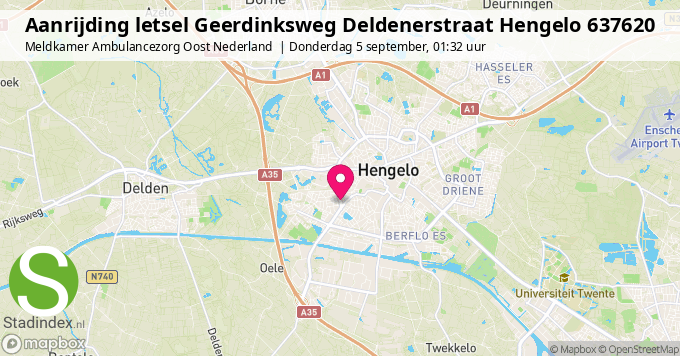 Aanrijding letsel Geerdinksweg Deldenerstraat Hengelo 637620