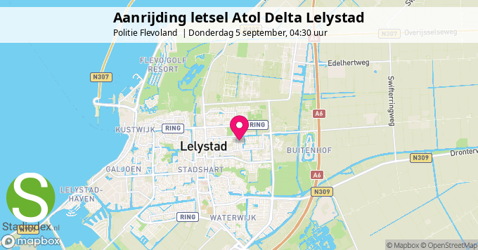 Aanrijding letsel Atol Delta Lelystad