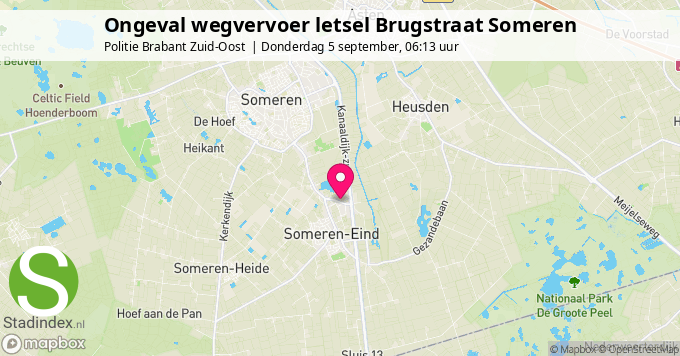 Ongeval wegvervoer letsel Brugstraat Someren