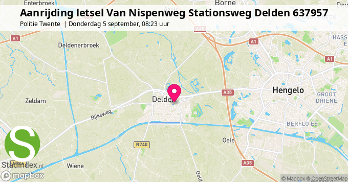 Aanrijding letsel Van Nispenweg Stationsweg Delden 637957