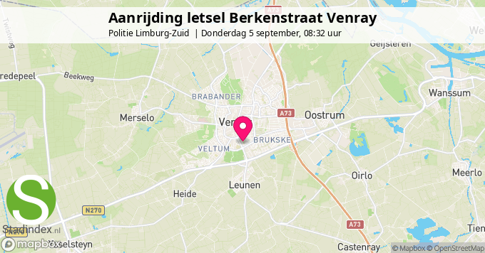 Aanrijding letsel Berkenstraat Venray