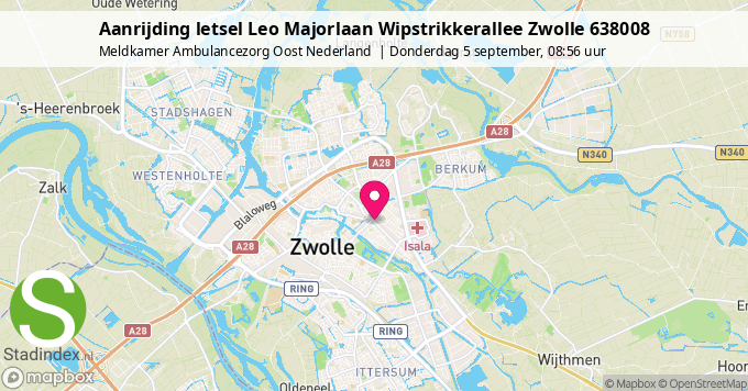 Aanrijding letsel Leo Majorlaan Wipstrikkerallee Zwolle 638008