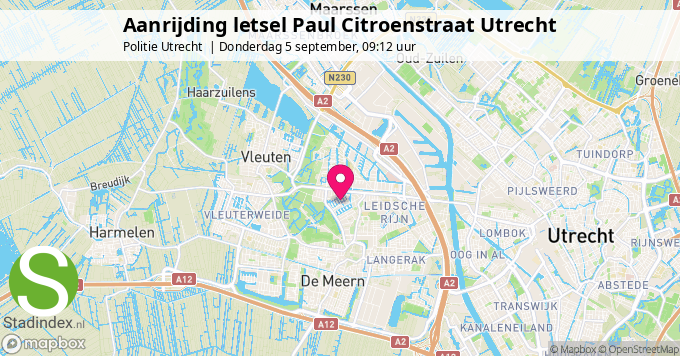 Aanrijding letsel Paul Citroenstraat Utrecht