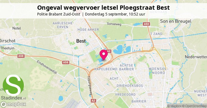 Ongeval wegvervoer letsel Ploegstraat Best