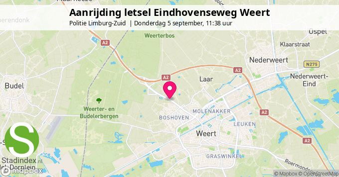 Aanrijding letsel Eindhovenseweg Weert