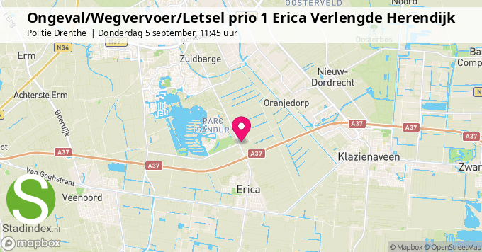 Ongeval/Wegvervoer/Letsel prio 1 Erica Verlengde Herendijk