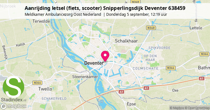 Aanrijding letsel (fiets, scooter) Snipperlingsdijk Deventer 638459