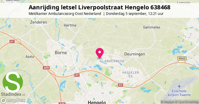 Aanrijding letsel Liverpoolstraat Hengelo 638468