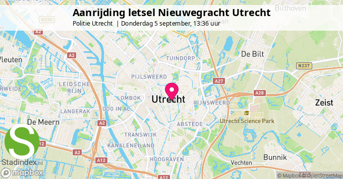 Aanrijding letsel Nieuwegracht Utrecht