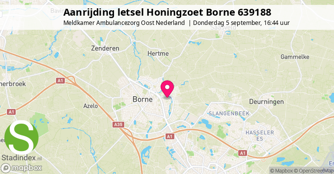 Aanrijding letsel Honingzoet Borne 639188