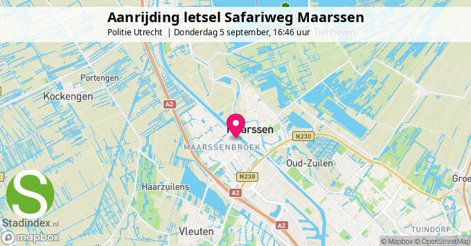 Aanrijding letsel Safariweg Maarssen