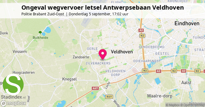 Ongeval wegvervoer letsel Antwerpsebaan Veldhoven