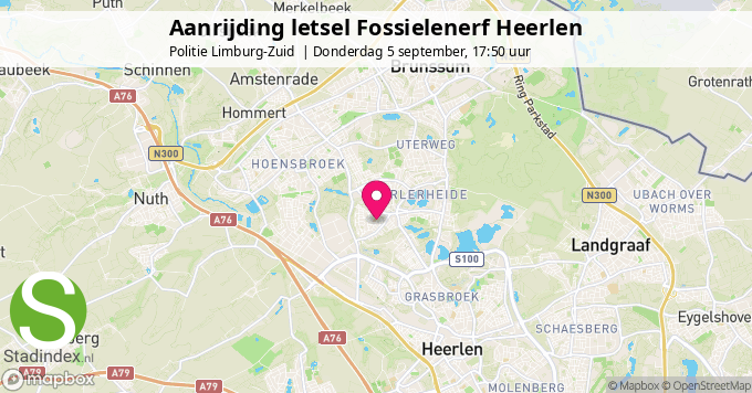 Aanrijding letsel Fossielenerf Heerlen