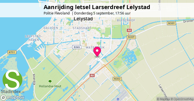 Aanrijding letsel Larserdreef Lelystad