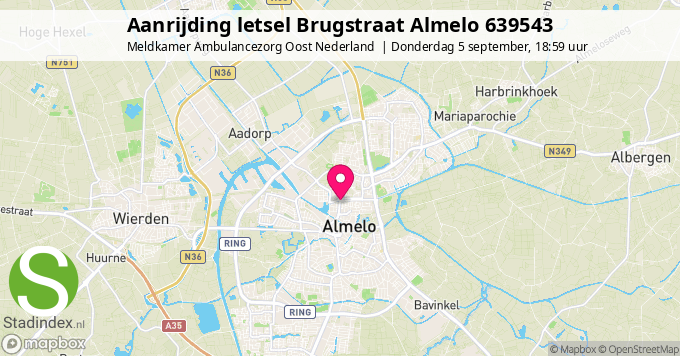 Aanrijding letsel Brugstraat Almelo 639543