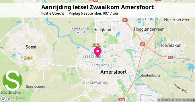 Aanrijding letsel Zwaaikom Amersfoort