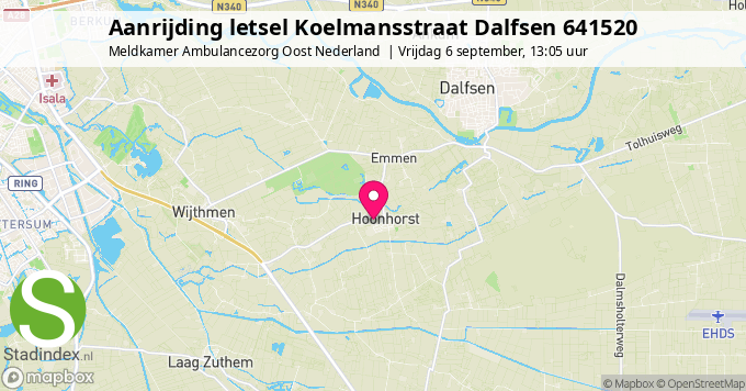 Aanrijding letsel Koelmansstraat Dalfsen 641520