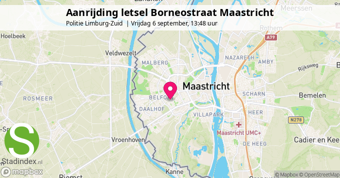 Aanrijding letsel Borneostraat Maastricht