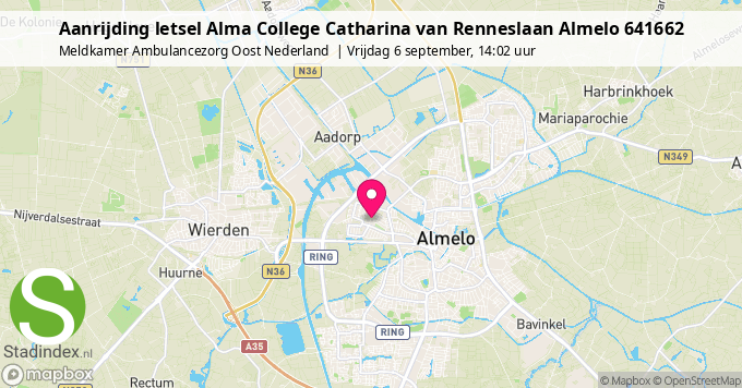 Aanrijding letsel Alma College Catharina van Renneslaan Almelo 641662