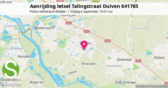 Aanrijding letsel Talingstraat Duiven 641765