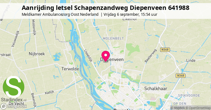 Aanrijding letsel Schapenzandweg Diepenveen 641988