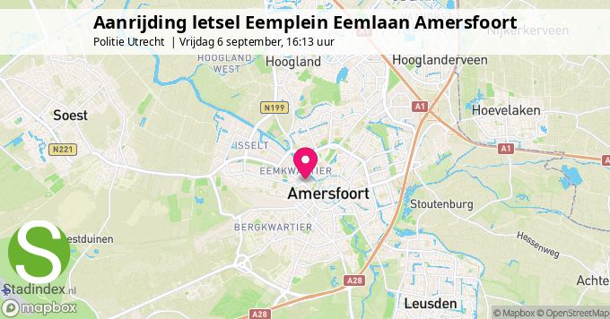 Aanrijding letsel Eemplein Eemlaan Amersfoort