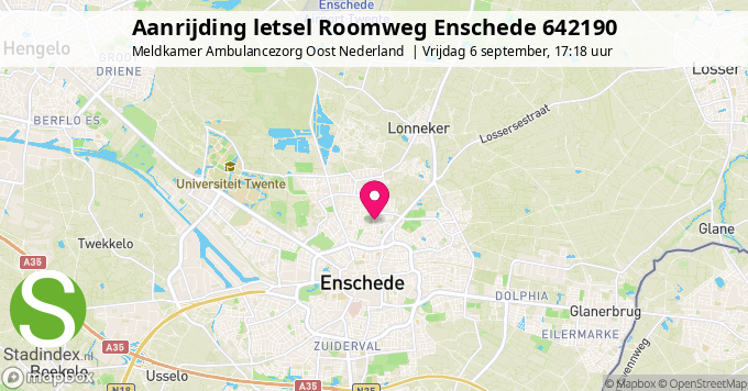 Aanrijding letsel Roomweg Enschede 642190