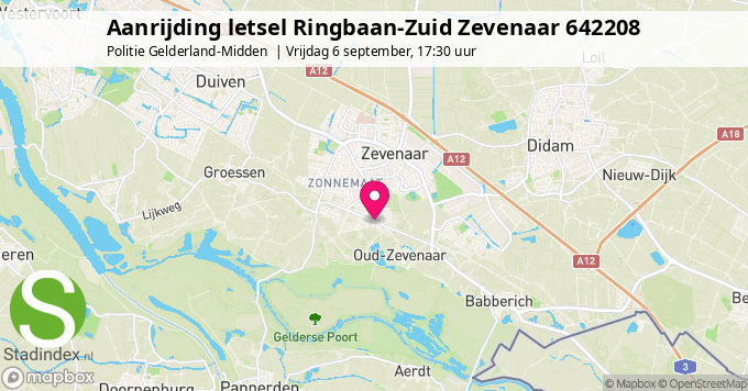 Aanrijding letsel Ringbaan-Zuid Zevenaar 642208