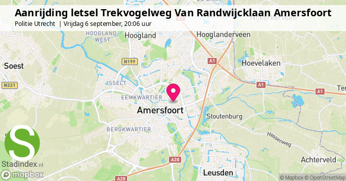 Aanrijding letsel Trekvogelweg Van Randwijcklaan Amersfoort