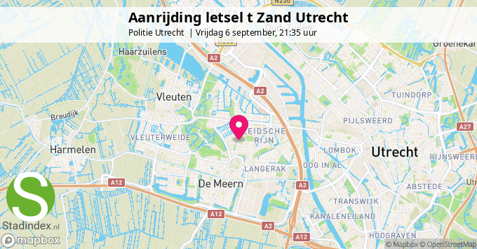 Aanrijding letsel t Zand Utrecht