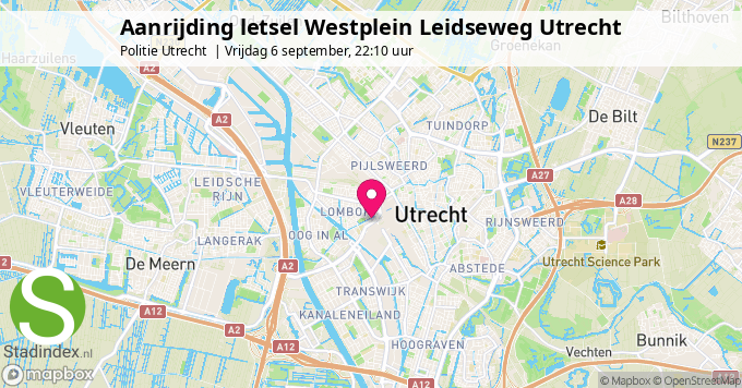 Aanrijding letsel Westplein Leidseweg Utrecht