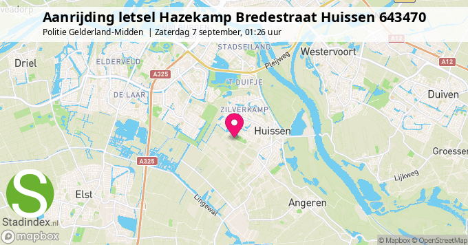 Aanrijding letsel Hazekamp Bredestraat Huissen 643470